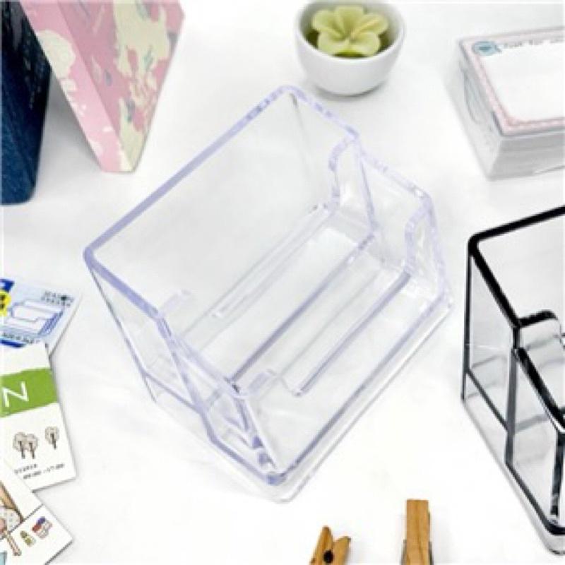 現貨正版 萬用雙層名片架 名片座 名片盒 壓克力名片座 卡片座 名片台 透明名片盒 名片收納 展示盒-細節圖2