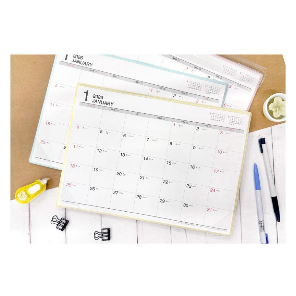 現貨正版 2026年 超值13開桌曆(附墊) A4桌墊月曆 13K年曆 行事曆 年度計劃 學習規劃 旅遊規劃行程 排班表-細節圖2