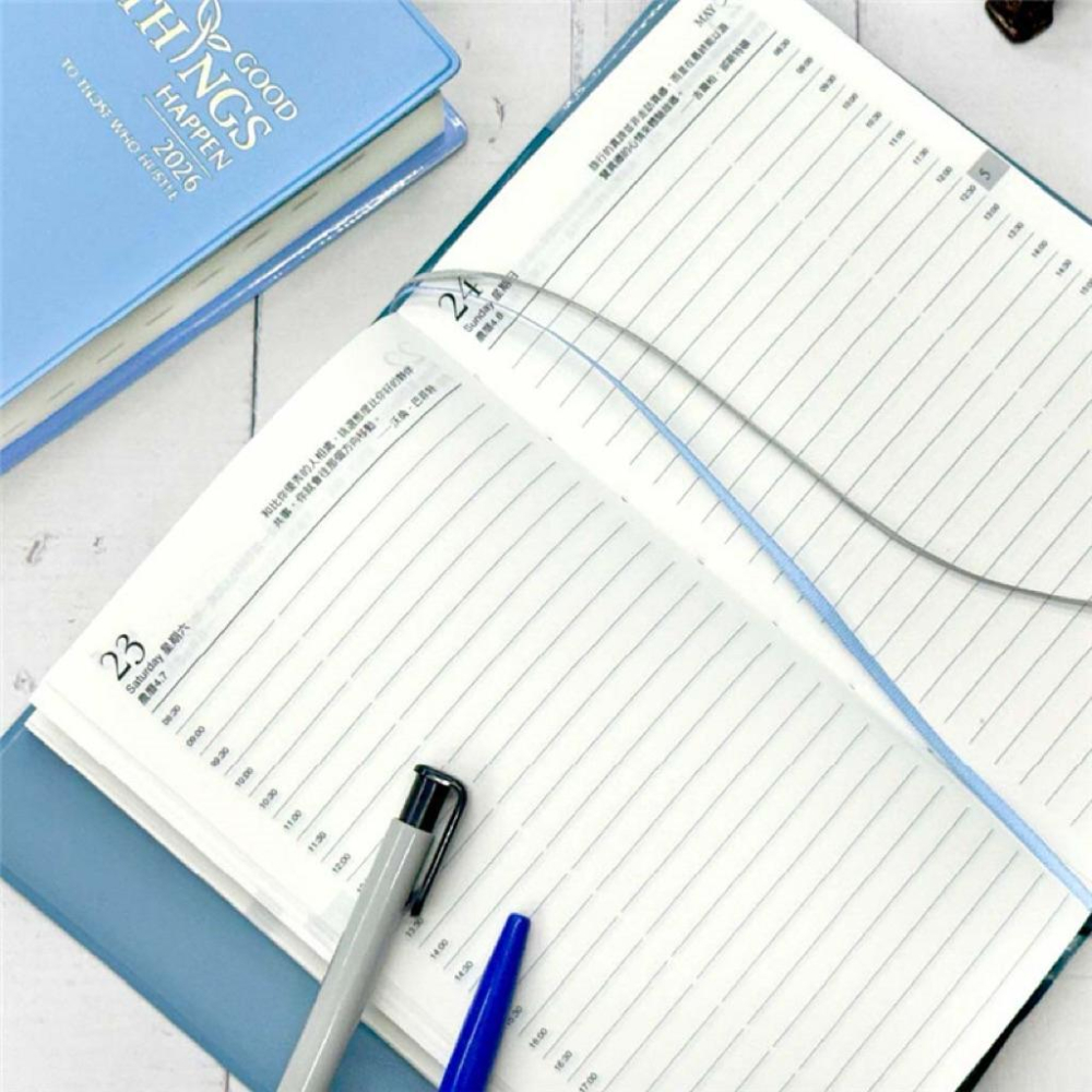 現貨正版 2026年 36K橫線日誌 一天一頁 工商日誌 效率手冊 手帳 YD2636X 年度計劃 學習規劃 旅遊規劃-細節圖3