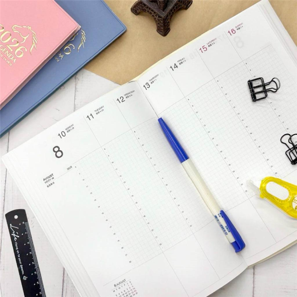 現貨正版 2026年 25K超值週誌B 一週二頁 工商日誌 效率手冊 手帳 YW2625B 年度計劃 學習規劃 旅遊規劃-細節圖3