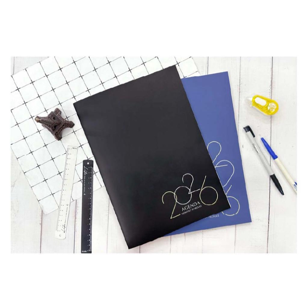 現貨正版 2026年 13K輕便月誌 行事曆 手帳 A4跨年日誌 週誌 年度計劃表 年度月計劃 行程規劃 備忘 旅行-細節圖2