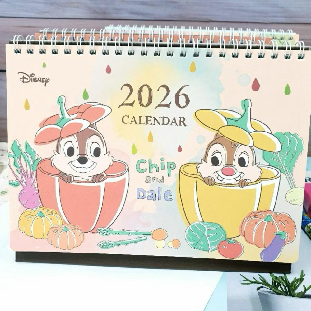現貨正版 2026年 迪士尼 A5三角桌曆 奇奇蒂蒂 維尼 行事曆 三眼怪 玩具總動員 備忘錄 年度計畫表 月曆 台灣製-細節圖5
