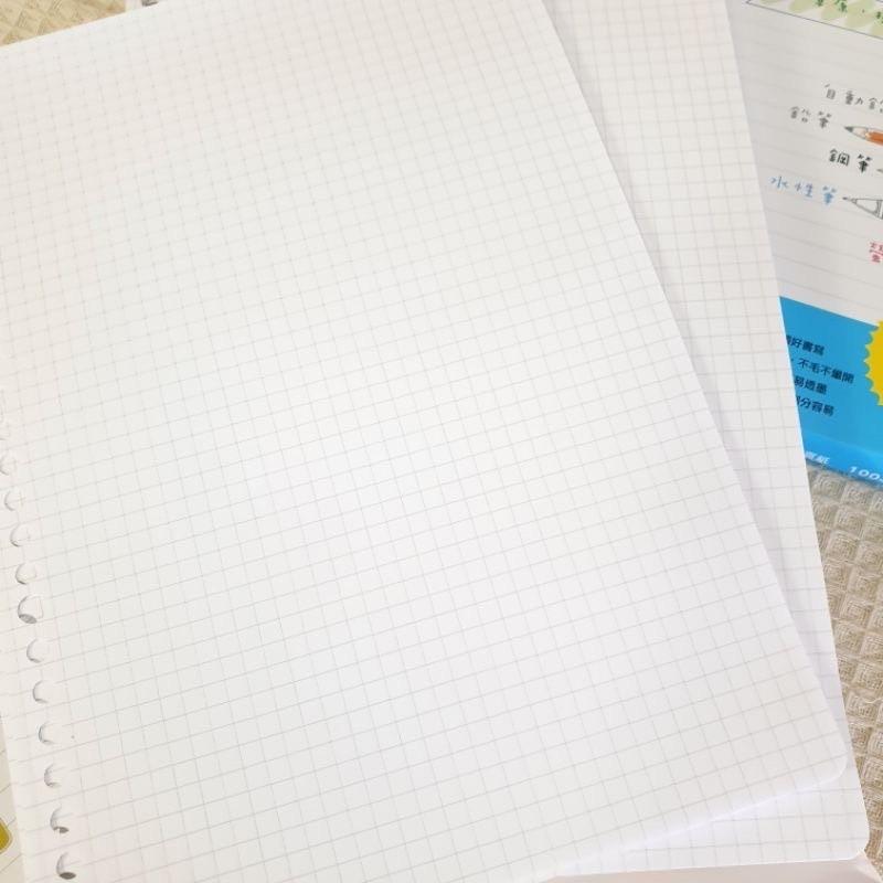 現貨正版 26孔活頁內紙 B5 26孔 橫線 方格活頁紙 超厚版 100磅 橫線活頁紙 方格 台灣製 B5內頁-細節圖4