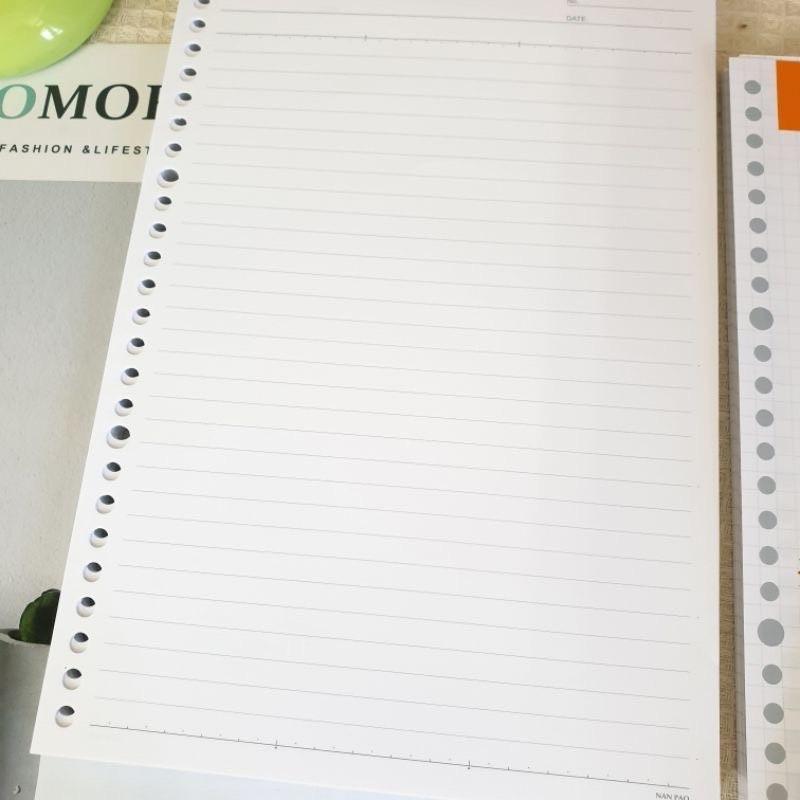 現貨正版 26孔活頁內紙 B5 26孔 橫線 方格活頁紙 超厚版 100磅 橫線活頁紙 方格 台灣製 B5內頁-細節圖5