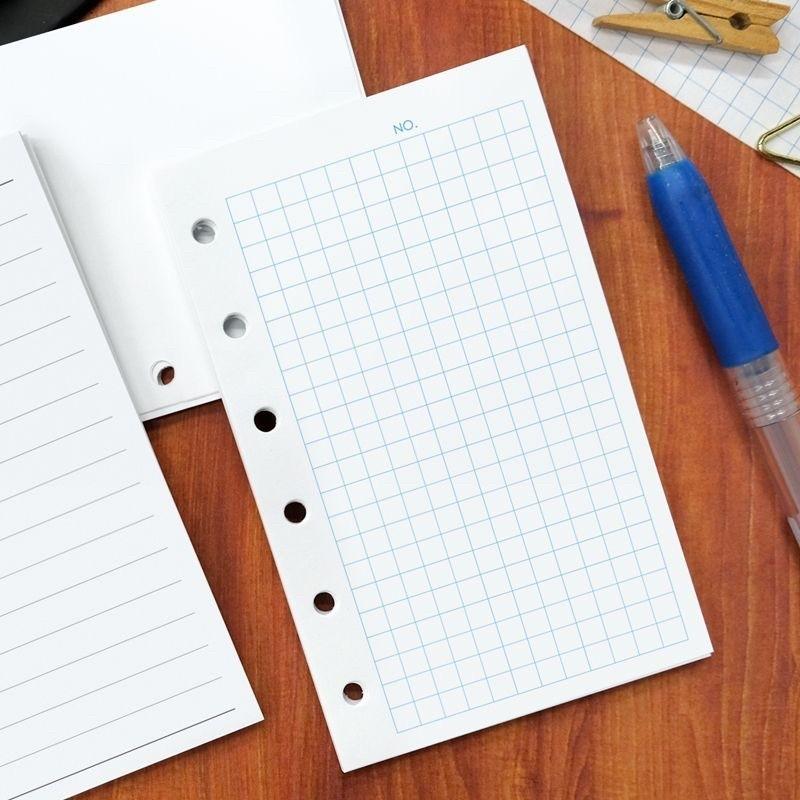 現貨正版 活頁筆記 手冊內頁 A7補充頁6孔 筆記 空白 橫線 方格 萬用手冊內頁 記事本 規劃 企劃 年度計劃-細節圖6