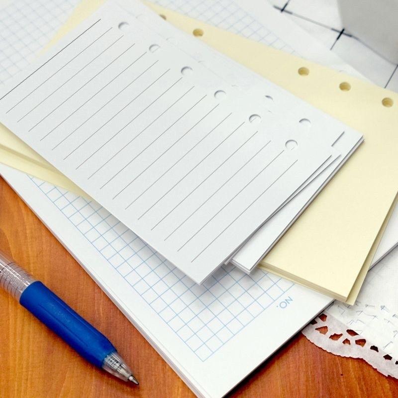 現貨正版 活頁筆記 手冊內頁 A7補充頁6孔 筆記 空白 橫線 方格 萬用手冊內頁 記事本 規劃 企劃 年度計劃-細節圖8