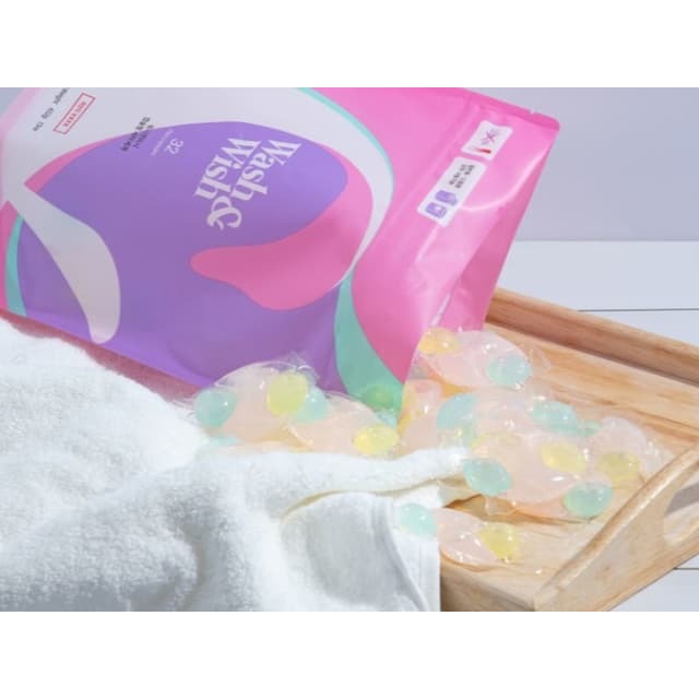 Wash&Wish 三合一濃縮洗衣膠囊 32入-細節圖4