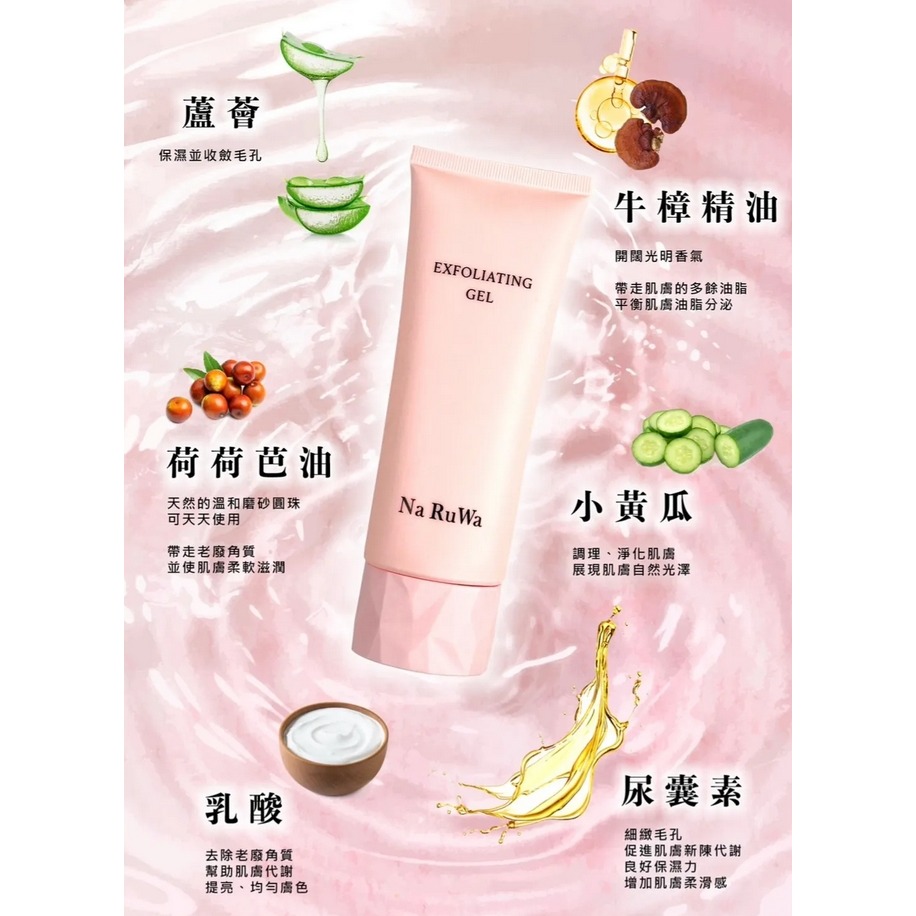 那汝娃-牛樟去角質微晶凝膠 100ml  清爽質地 好推勻又溫和 黑頭清光光 溫和清潔、角質代謝 水油調理 抗老修護-細節圖5