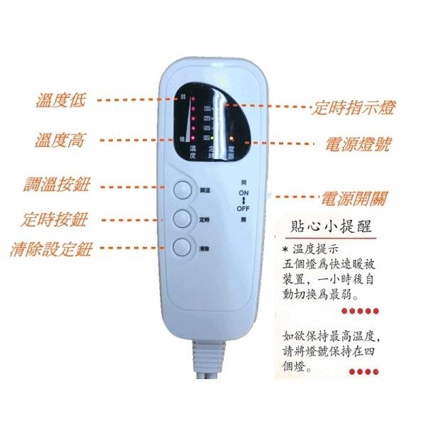 刷毛布面溫控電毯 電腦控溫電毯 表面毛毯材質 單人電毯 雙人電毯 電熱毯 可定時定溫 5段溫度調節【簡單生活館】-細節圖3