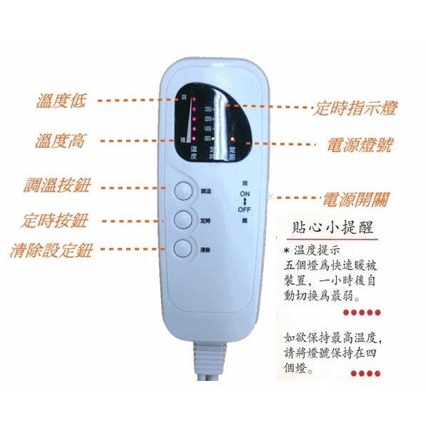 刷毛布面溫控電毯 電腦控溫電毯 表面毛毯材質 單人電毯 雙人電毯 電熱毯 可定時定溫 5段溫度調節【簡單生活館】-細節圖3