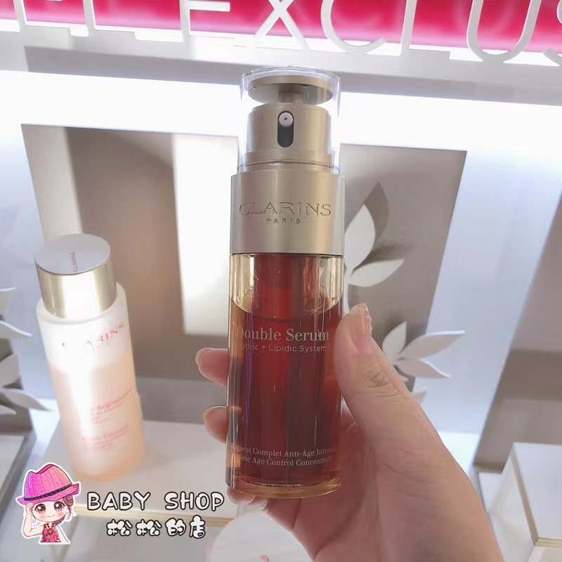 全新CLARINS 克蘭詩超級精華-黃金雙激萃50ML 100ML 國內現貨  賦活修復精華露 黃金雙萃 雙萃精華-細節圖3