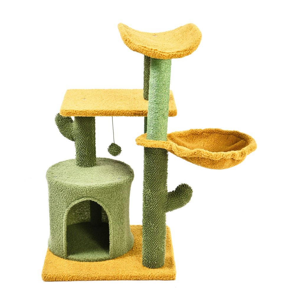 樂居商城 斑尼菲 仙人掌四層貓跳台 貓窩 貓用品 寵物用品 貓咪跳台-細節圖5