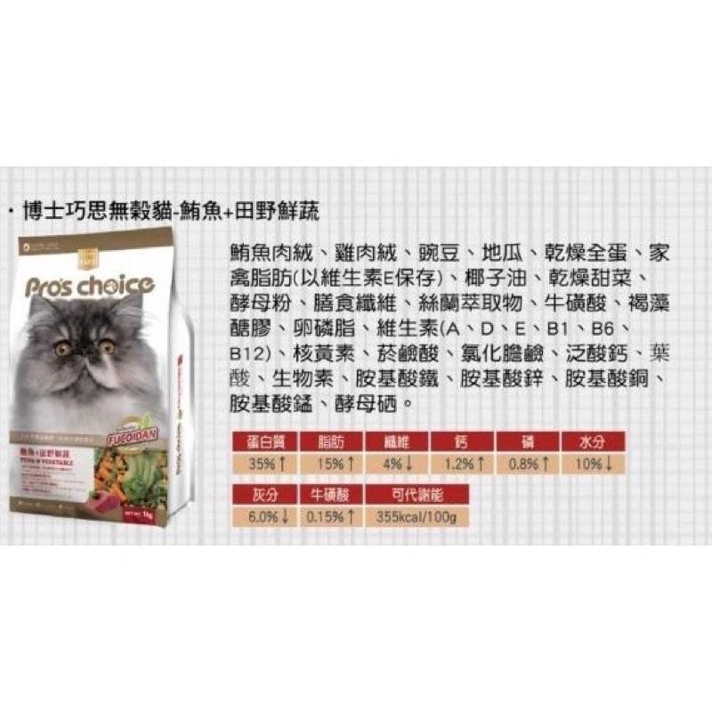 【Blue Cat】🔥火速🔥Pros choice 博士巧思 純淨無穀 貓糧 護膚強化配方 貓飼料 無穀貓飼料-細節圖3