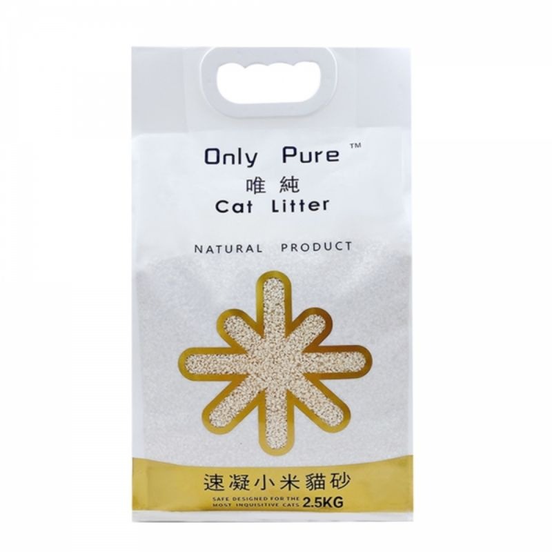 【寵幸】Only Pure 唯純小米貓砂 2.5kg  仿礦砂 超強凝結力 小米砂 & LOCAT 3mm 6L 豆腐砂-規格圖1