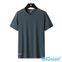大尺碼-涼爽冰絲印花圓領T恤-黑/深灰/彩藍/軍綠-0201046-規格圖11