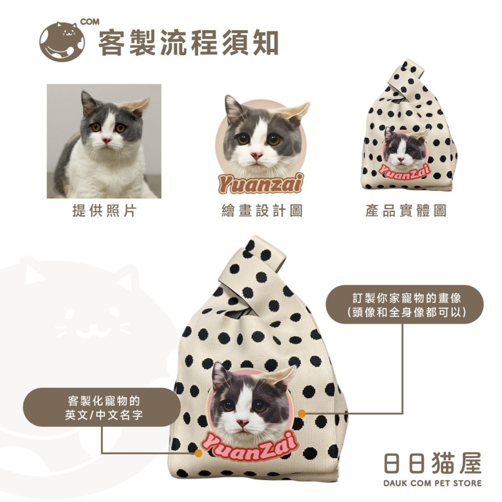 日日寵物手拎包｜客製化｜隨手拿起小巧方便｜多款編織花紋-細節圖8