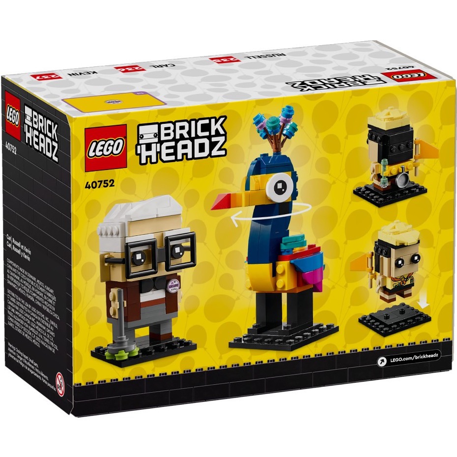 《狂樂玩具屋》 LEGO 40752 卡爾、小羅與鳥兒凱文 天外奇蹟 BrickHeadz-細節圖2