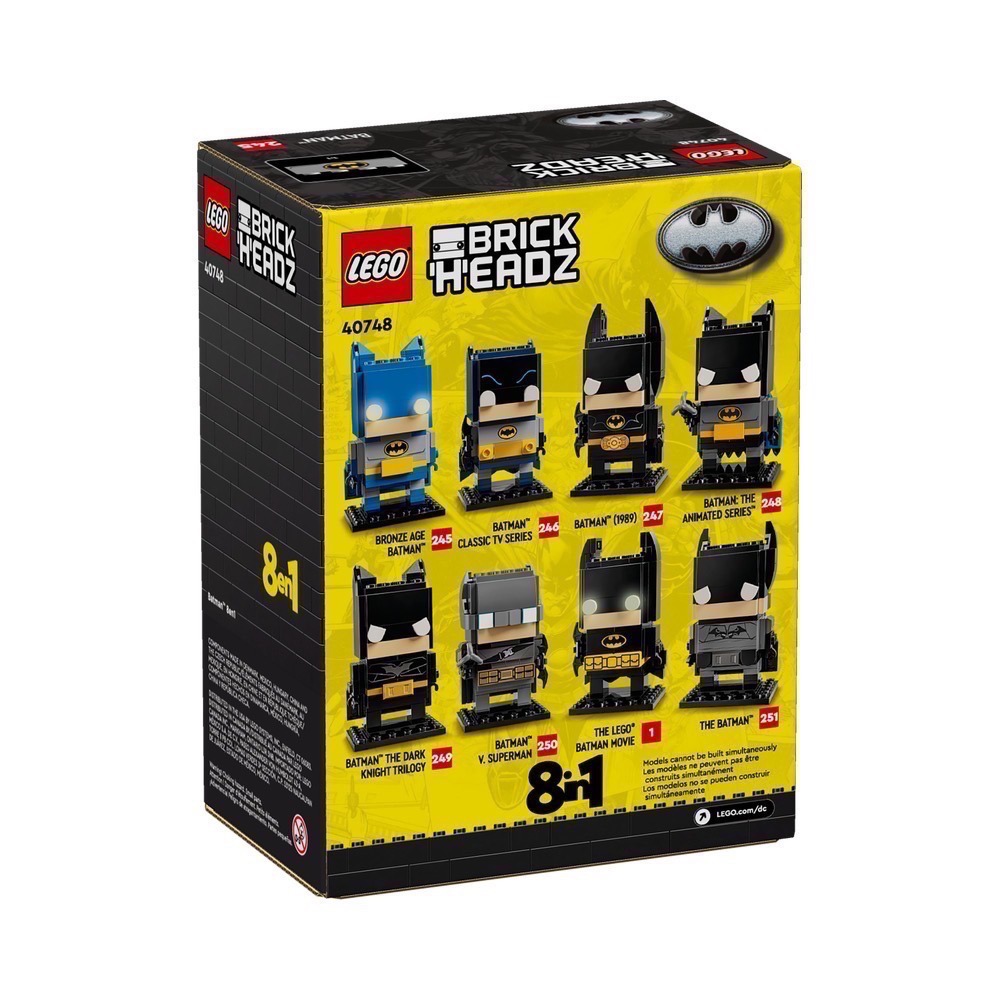 《狂樂玩具屋》 LEGO 40748 Batman 8in1 Figure-細節圖2