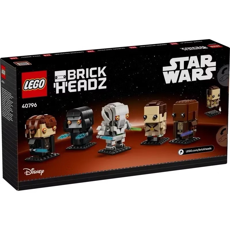 《狂樂玩具屋》 LEGO 40796 BrickHeadz 星際大戰三部曲：西斯大帝的復仇 英雄與反派-細節圖3