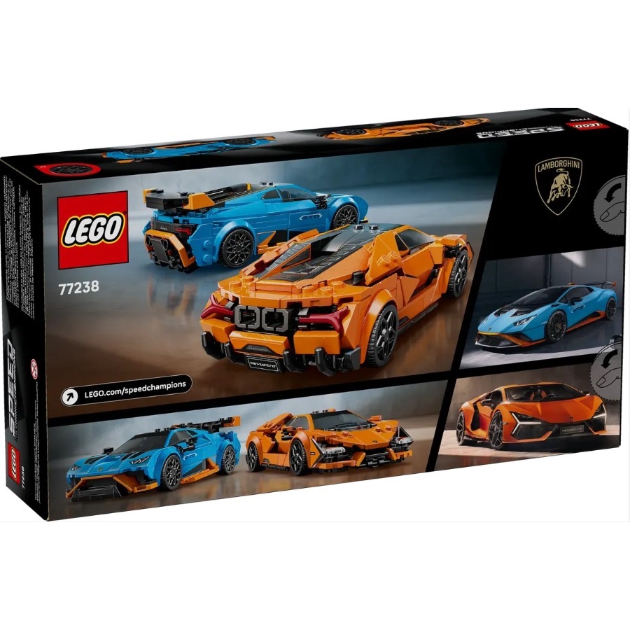 《狂樂玩具屋》LEGO 77238 Lamborghini Revuelto 和 Huracán STO-細節圖3