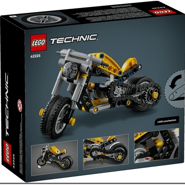 《狂樂玩具屋》 LEGO 42225 Technic-黃色摩托車-細節圖3