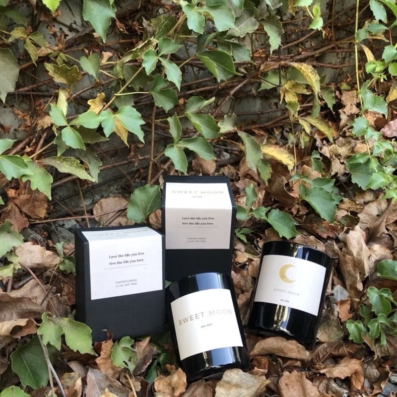 Sweet Moon 質感黑瓶 香氛大豆蠟燭 韓式蠟燭 天然大豆蠟 精油蠟燭  香氛蠟燭 手工蠟燭  聖誕禮物-細節圖3
