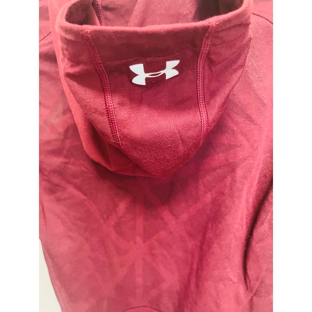 UA 安德瑪一款「酒红 (600)」色 / 暗红色連帽衛衣 / 套頭衫 (pullover hoodie）-細節圖5