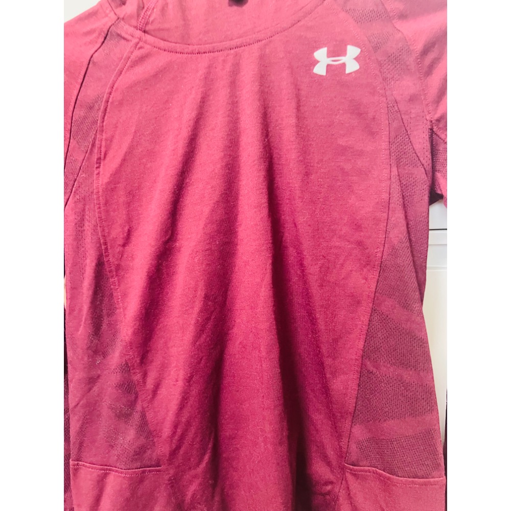 UA 安德瑪一款「酒红 (600)」色 / 暗红色連帽衛衣 / 套頭衫 (pullover hoodie）-細節圖6