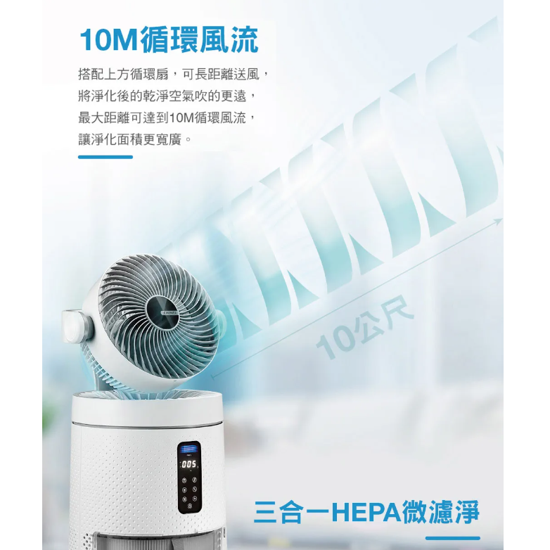 CHIMEI 奇美 AP-09FRC1 10~15坪 智能空氣循環清淨機 循環扇 空氣清淨機-細節圖6