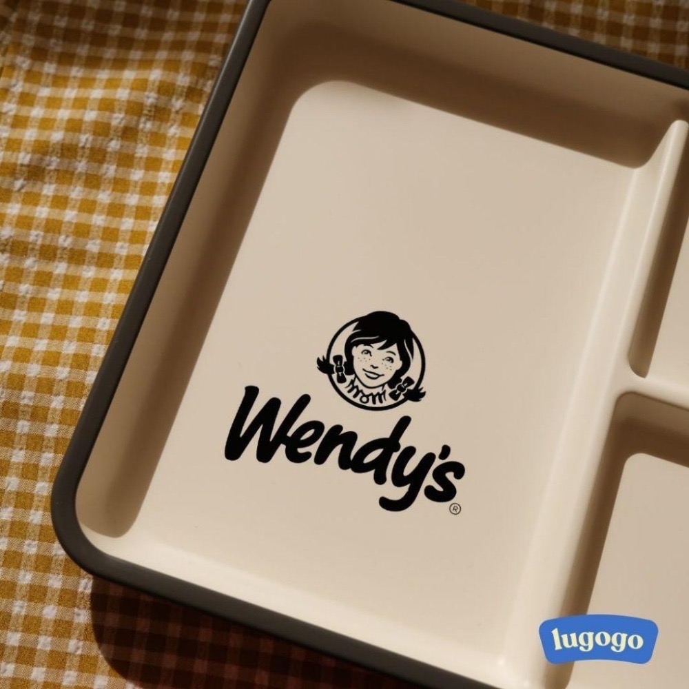 lugogo l 【Wendy＇s 溫蒂漢堡】 質感 復古 輕量 分隔餐盤 野餐盤 寵物餐盤-細節圖4