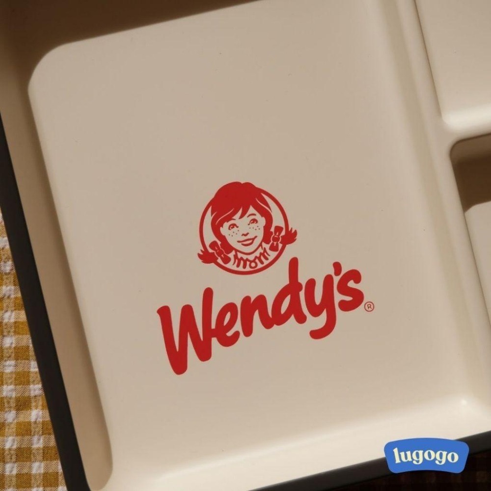 lugogo l 【Wendy＇s 溫蒂漢堡】 質感 復古 輕量 分隔餐盤 野餐盤 寵物餐盤-細節圖5