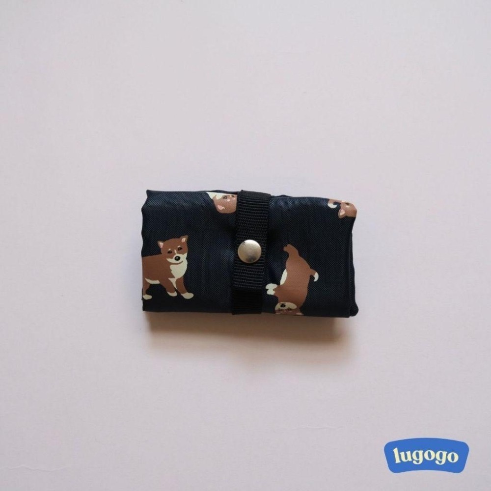 lugogo l 日本【hamamonyo 濱文樣】 豆柴 赤柴 小 可摺疊式收納袋 購物袋 包包-細節圖6
