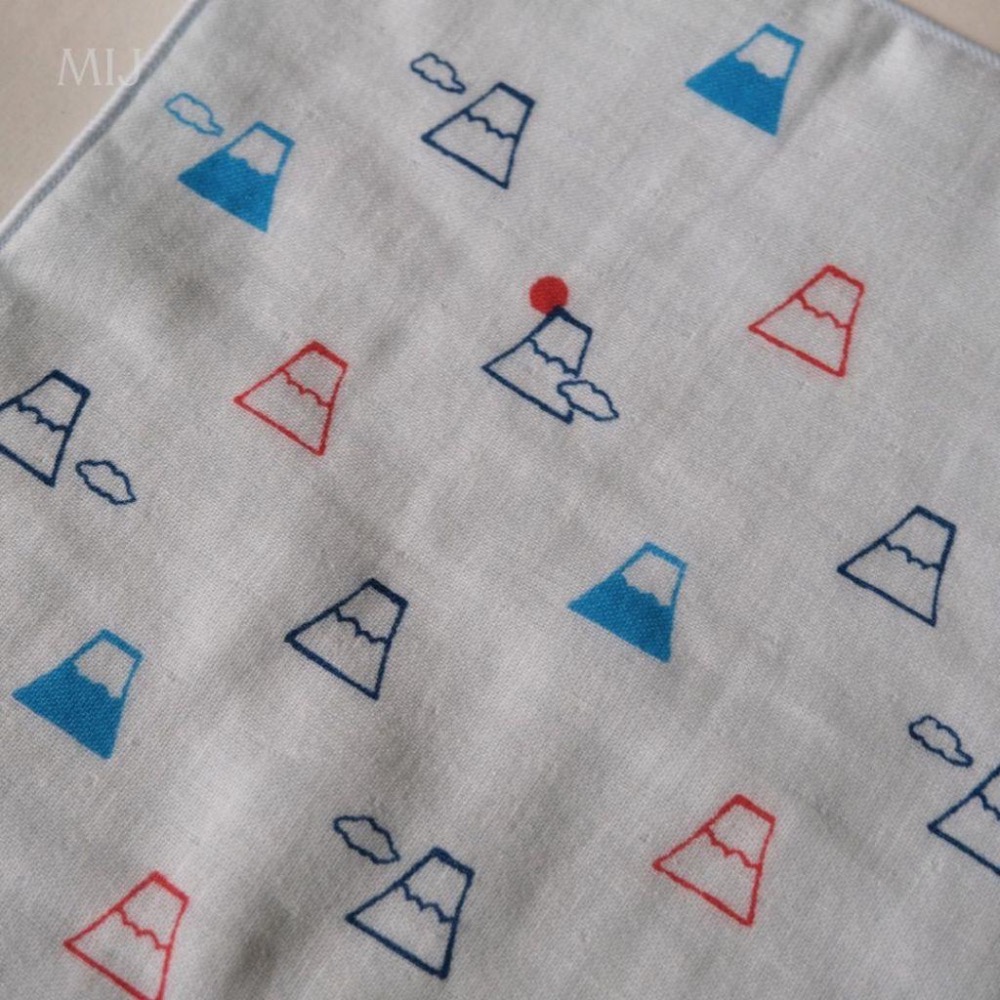 現貨 日本【hamamonyo 濱文樣】 日本製🇯🇵 富士山 手帕 方巾 小毛巾 100%棉-細節圖3