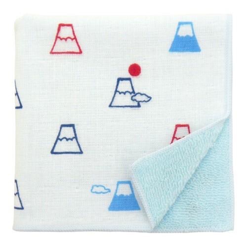 現貨 日本【hamamonyo 濱文樣】 日本製🇯🇵 富士山 手帕 方巾 小毛巾 100%棉-細節圖6