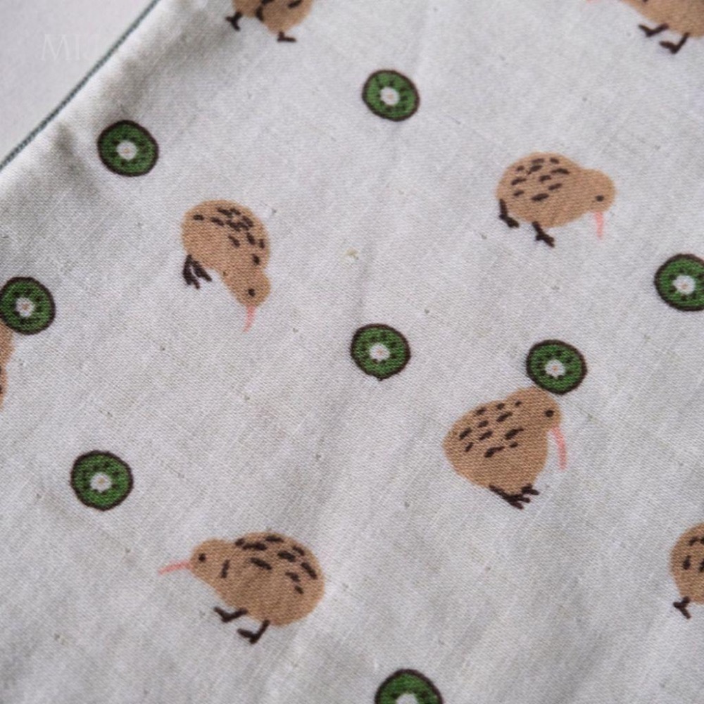 現貨 日本【hamamonyo 濱文樣】 日本製🇯🇵 Kiwi bird奇異鳥 手帕 方巾 小毛巾 100%棉-細節圖3