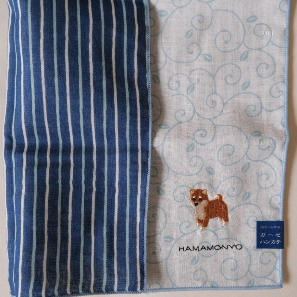 現貨 日本【hamamonyo 濱文樣】 日本製🇯🇵 柴犬 手帕 方巾 小毛巾 100%棉-細節圖4