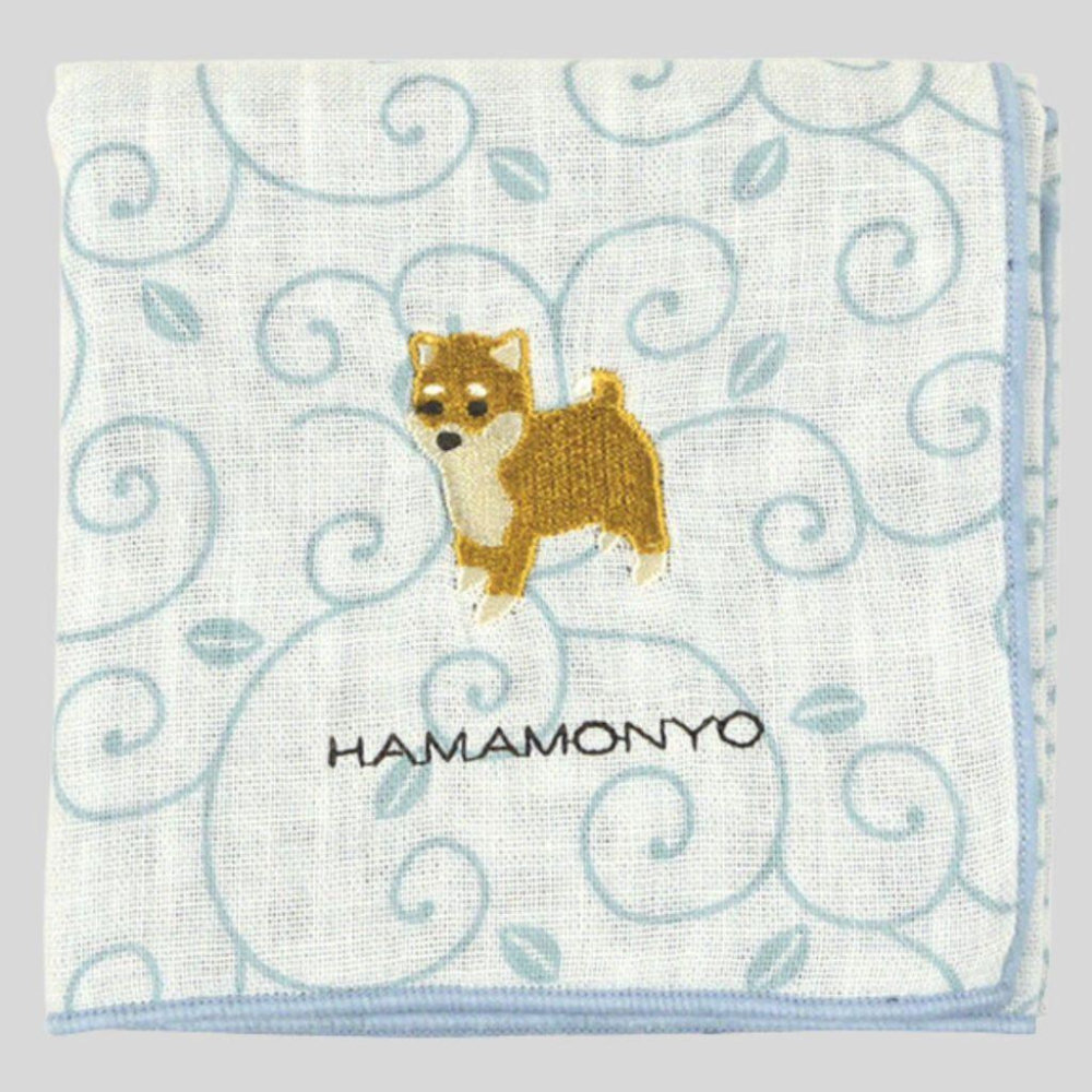 現貨 日本【hamamonyo 濱文樣】 日本製🇯🇵 柴犬 手帕 方巾 小毛巾 100%棉-細節圖6