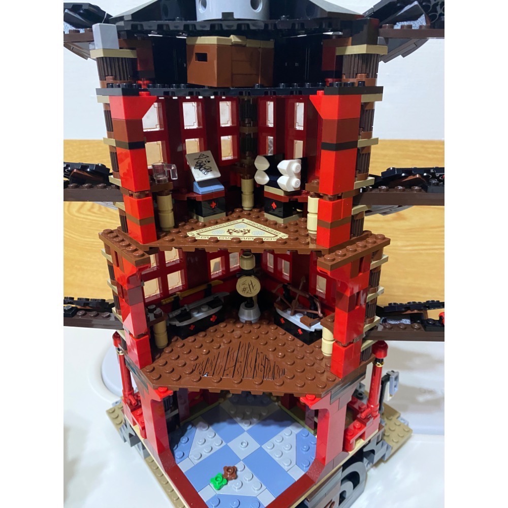 [步步高］展品場景樂高lego 70751 飛天忍者神廟（無書盒，無人偶僅場景有缺如下）-細節圖6