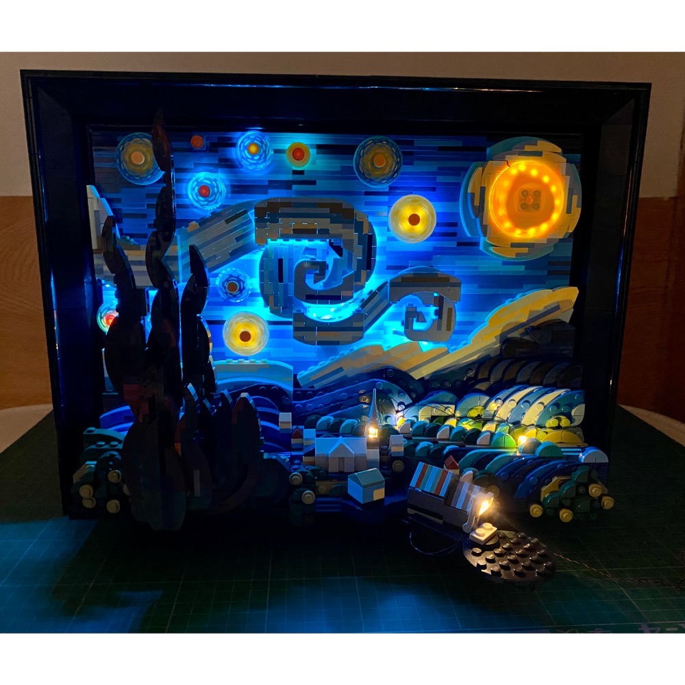 ［步步高］展品場景拆賣樂高Lego 21333 星夜（僅場景含遙控燈光）（無盒書，無人偶小畫板配件如圖）-細節圖2
