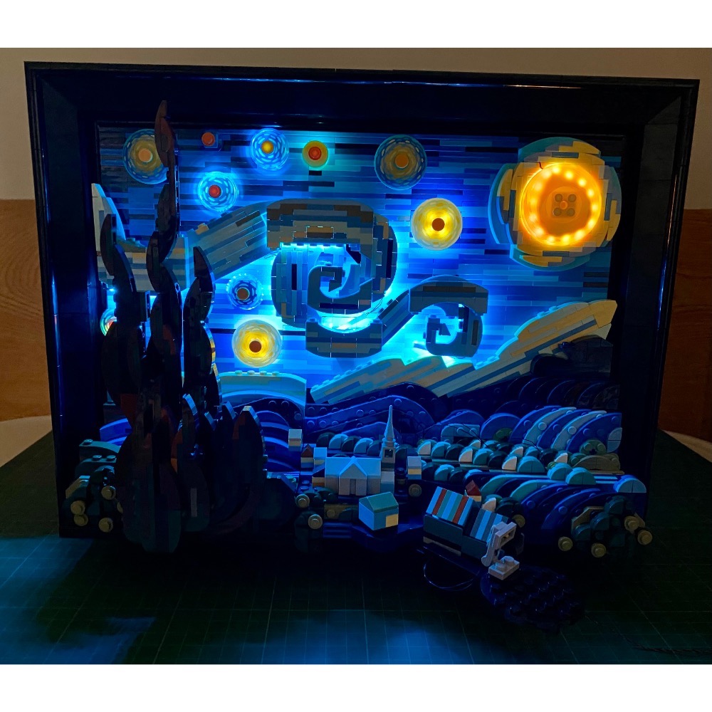 ［步步高］展品場景拆賣樂高Lego 21333 星夜（僅場景含遙控燈光）（無盒書，無人偶小畫板配件如圖）-細節圖3