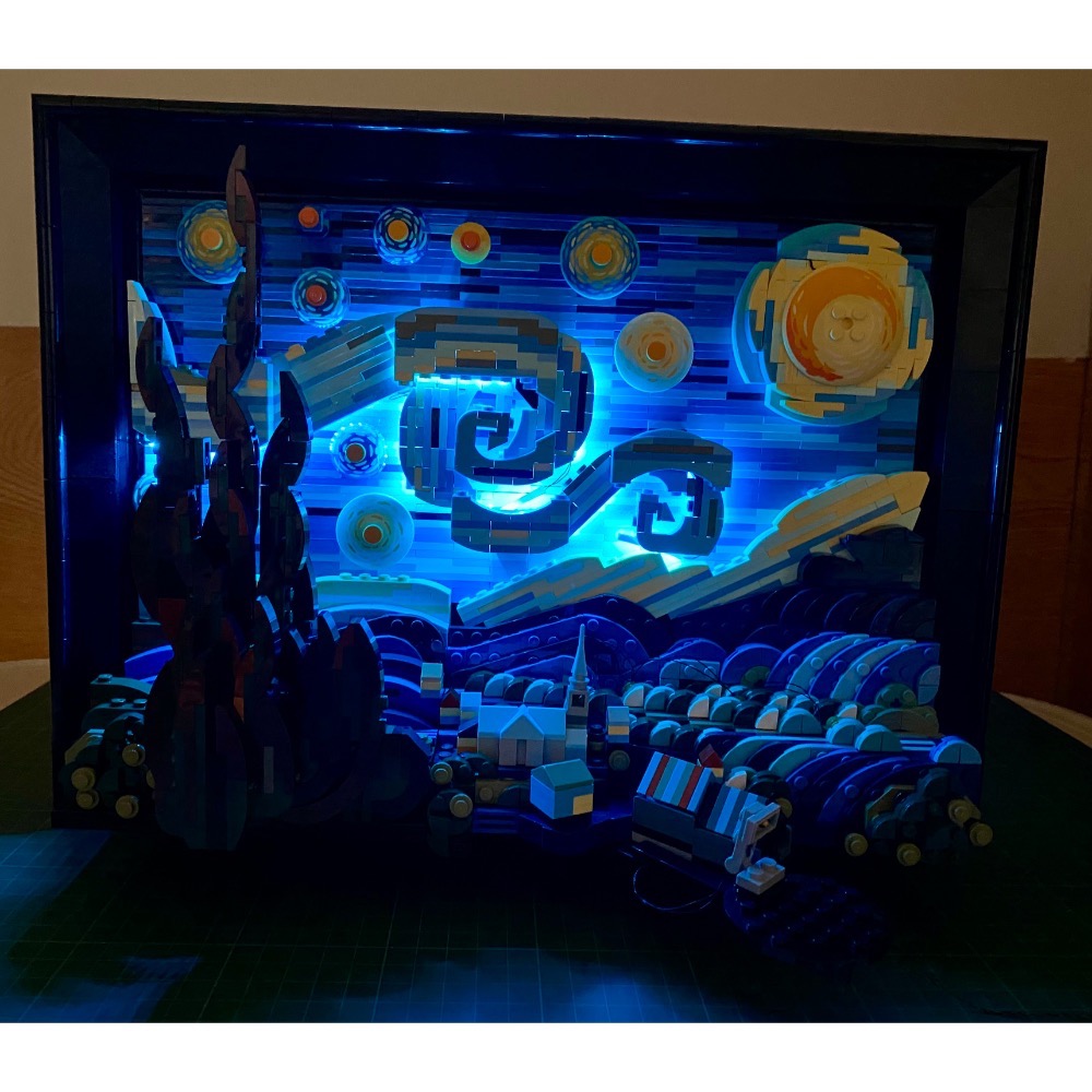 ［步步高］展品場景拆賣樂高Lego 21333 星夜（僅場景含遙控燈光）（無盒書，無人偶小畫板配件如圖）-細節圖4