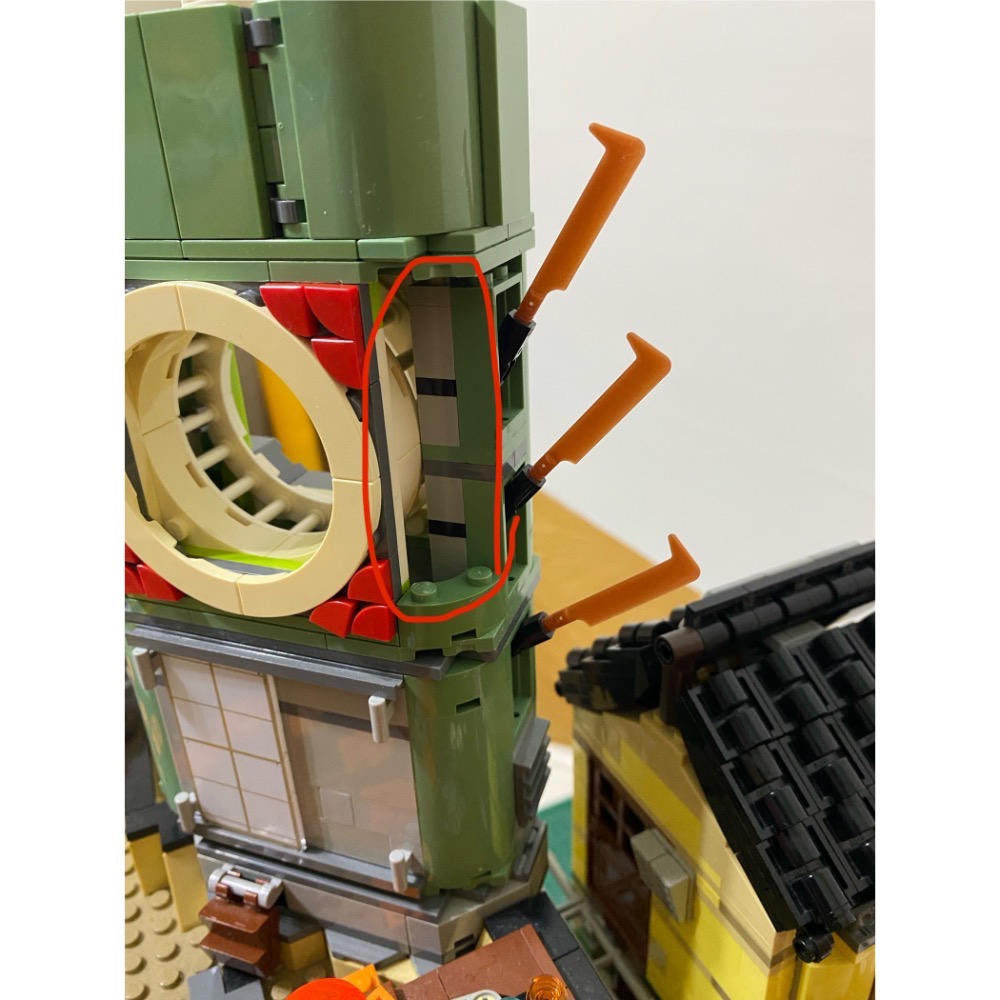 ［步步高］代售展品已組樂高LEGO 70620 忍者城（無盒書，有缺如圖）（人偶齊）-細節圖6