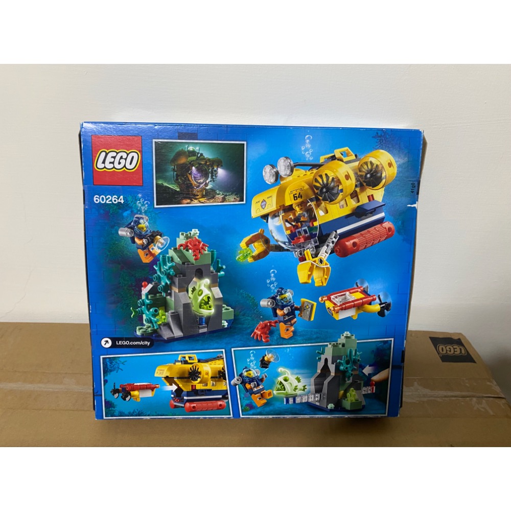 [步步高］全新樂高 LEGO 60264 海洋探索潛水艇 城市系列（盒損如圖）-細節圖2