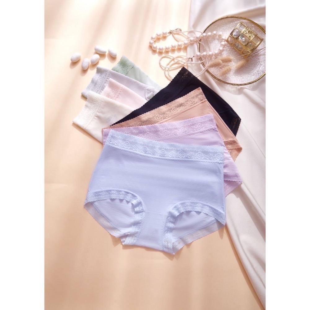 如絲如嫿 玫瑰蕾絲80支莫代爾桑蠶絲內褲-細節圖2
