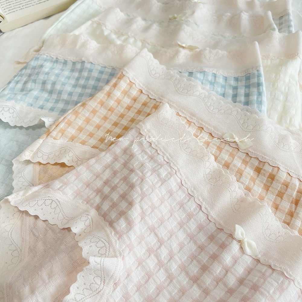 如絲如嫿 日系馬卡龍泡泡格內褲-細節圖5