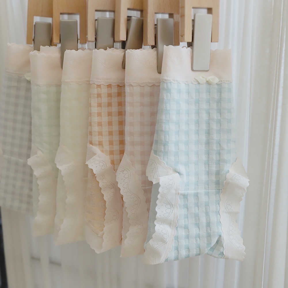 如絲如嫿 日系馬卡龍泡泡格內褲-細節圖6