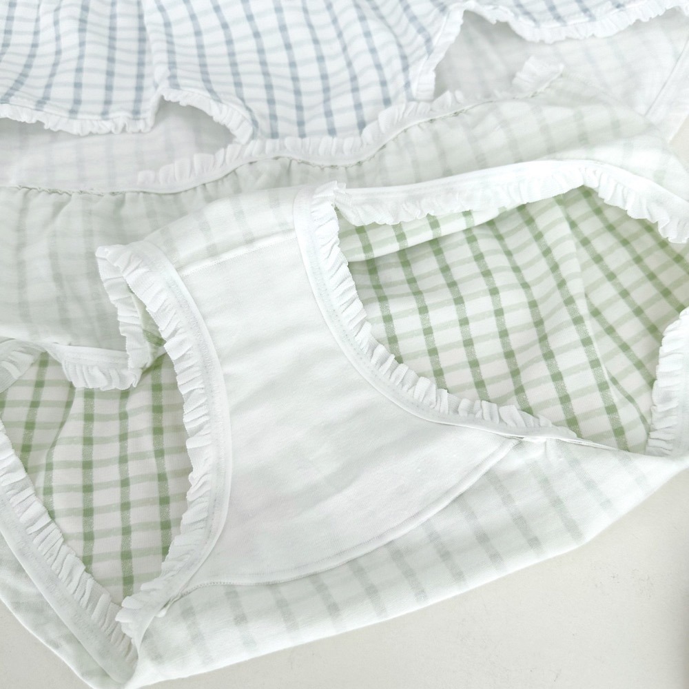 如絲如嫿 日系田園風碎花格子純棉內褲-細節圖10