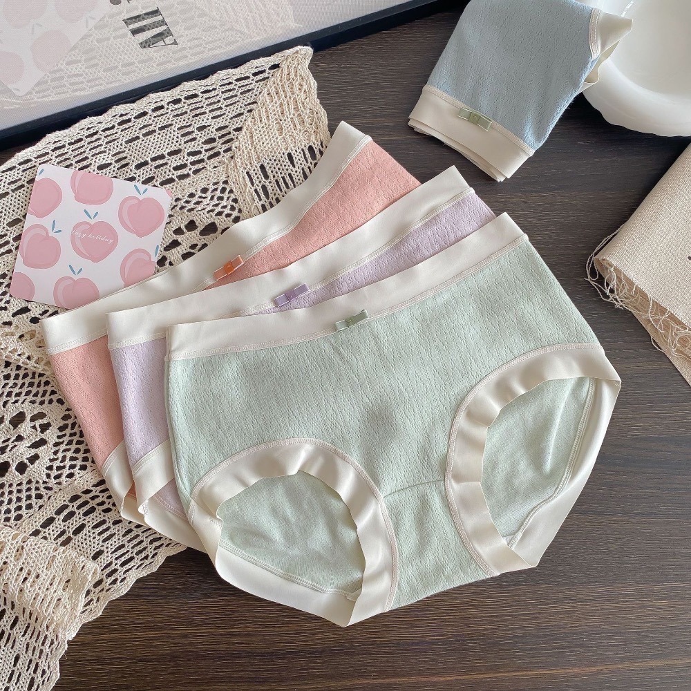 如絲如嫿 法式5A棉奶油色內褲-細節圖5