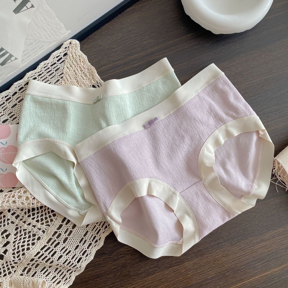 如絲如嫿 法式5A棉奶油色內褲-細節圖6