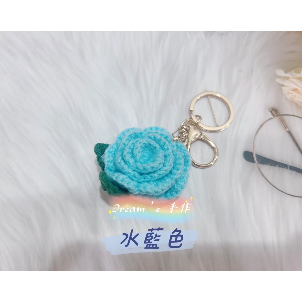 💖Dream’s 手作💖山茶花小香風毛線編織吊飾，幸運吊飾、手機吊飾、鑰匙圈吊飾、婚禮小物-細節圖7